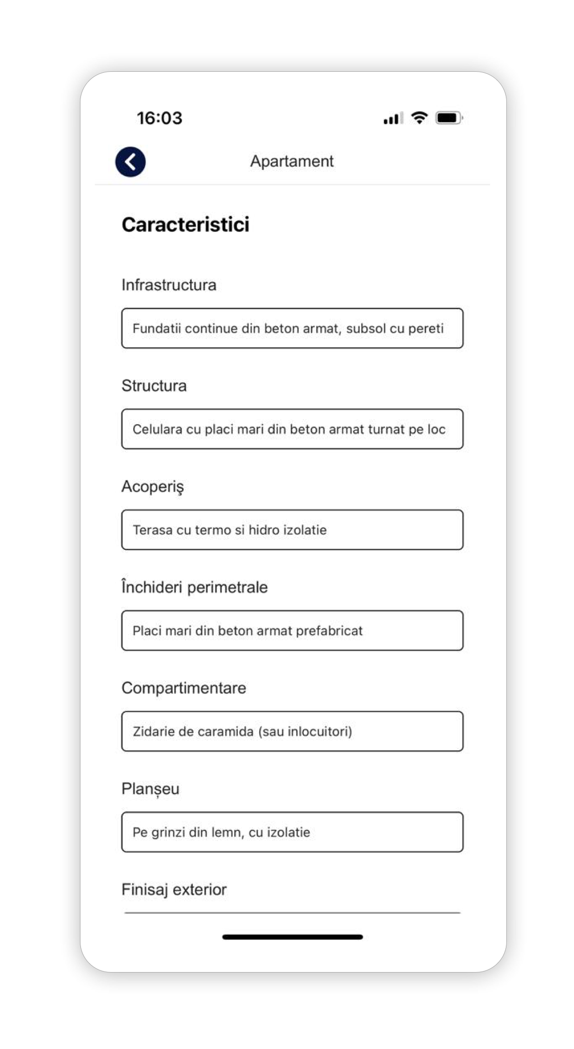 Ecran caracteristici